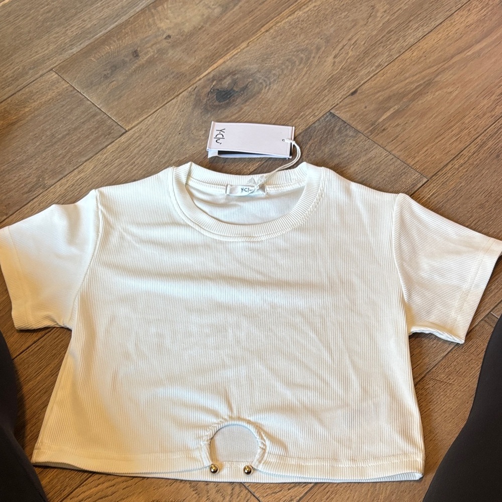 Kids Cream Short Sleeve Top